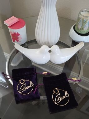 Blessed Nameplate Round Hoops